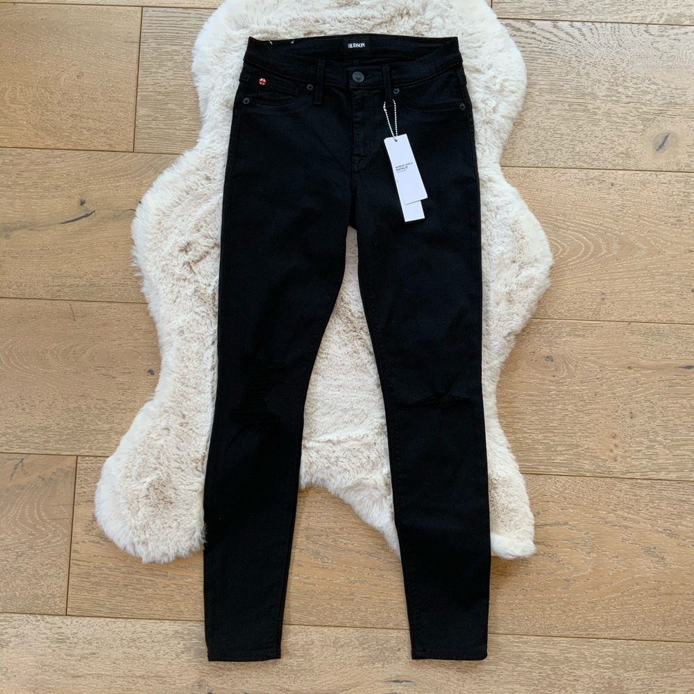 Hudson Jeans Black Ankle & Cropped Women Jeans